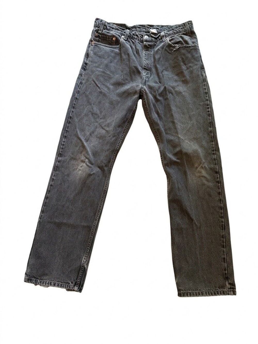 Vintage Levi’s 505 Black Jeans Faded Men's Size 36x32 Distressed